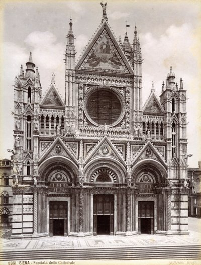 Fachada de la Catedral de Siena, Italia, finales del siglo XIX o principios del siglo XX de Unbekannt