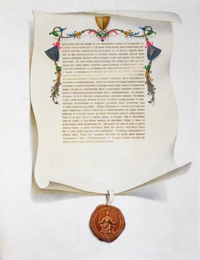 Edición facsímil de la Carta Magna, carta inglesa, 1215 1816 de Unbekannt