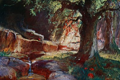 Fafner en su cueva, 1906 de Unbekannt
