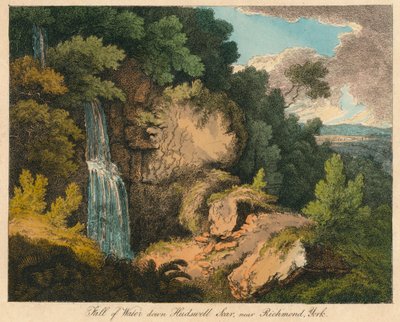 Caída de agua en Hudswell Scar, cerca de Richmond, York, siglo XIX de Unbekannt
