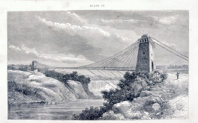 Puente colgante Falls View, Niágara, América del Norte, c1869-c1889 de Unbekannt