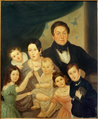 Retrato de familia de Johann von Liebieg de Unbekannt