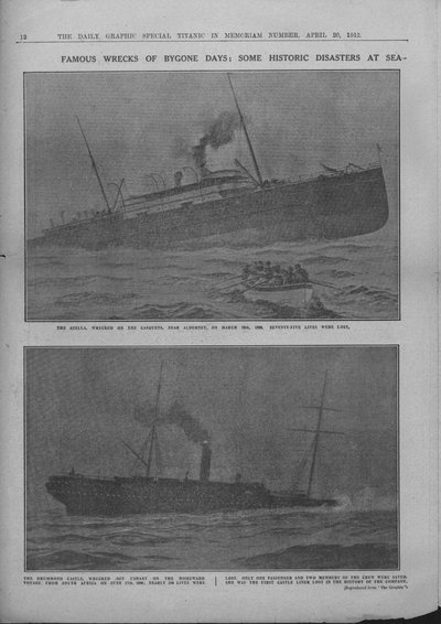 Naufragios Famosos de Tiempos Pasados: Algunos Desastres Históricos en el Mar, 20 de abril de 1912 de Unbekannt