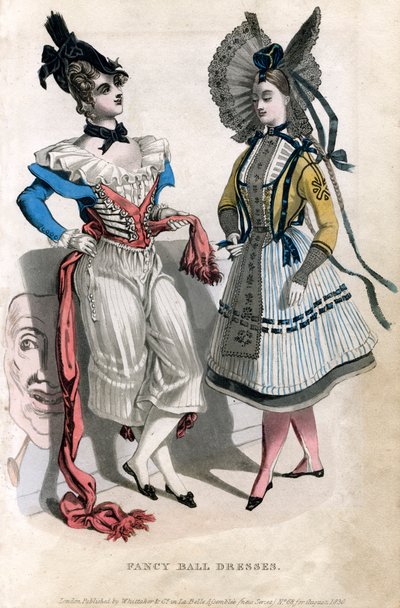 Vestidos de baile de fantasía, 1830 de Unbekannt