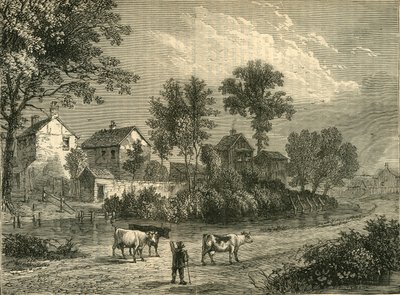 Granja en el Regents Park, 1750, c1876 de Unbekannt