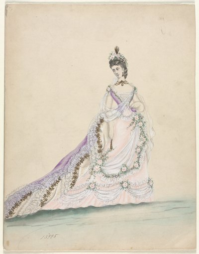 Estudio de Moda diseñado para Worth, 1870 de Unbekannt