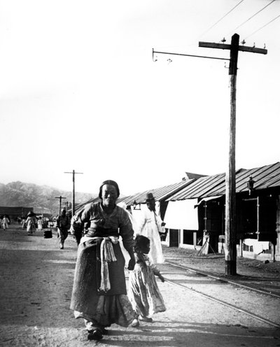 Padre e hijo, Seúl, Corea, 1900 de Unbekannt