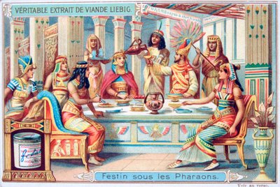 Banquete en la época de los faraones, Antiguo Egipto, c1900 de Unbekannt