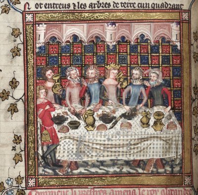 Banquete en Oxford Un ciclo de romances de Alejandro, ca. 1400 de Unbekannt