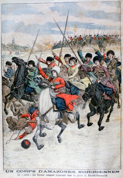 Cuerpo de caballería femenina cosaca siberiana, Guerra Ruso-Japonesa, 1904 de Unbekannt