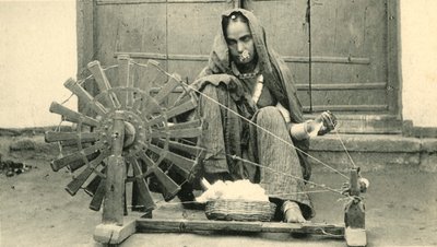 Mujer hilando, Jaipur de Unbekannt