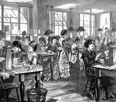 Trabajadoras del telégrafo, 1871 de Unbekannt