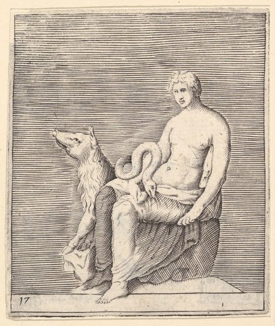 Figura con cerdo y serpiente de Unbekannt