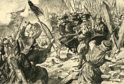Asalto final de los turcos en su primer sitio de Viena 1529, 1890 de Unbekannt