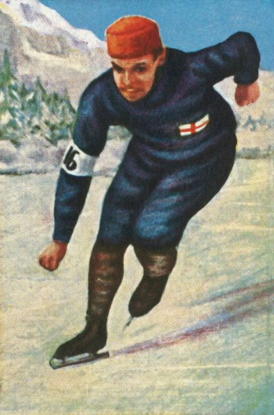 Patinador de velocidad finlandés Clas Thunberg, 1928 de Unbekannt