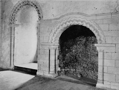 Chimenea en el Salón de Banquetes, Castillo Hedingham, Essex, siglo XII, 1927 de Unbekannt