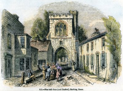 Puerta de la campana de fuego y toque de queda, Barking, Essex, 1845 de Unbekannt