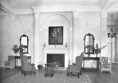 Chimenea al final del salón, Hotel Royal Bermudiana, Hamilton, Bermudas, 1924 de Unbekannt