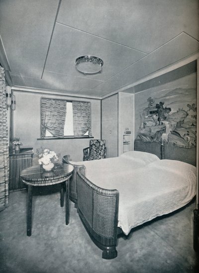 Cabina de Primera Clase de Lujo a bordo del Victoria, 1931 de Unbekannt