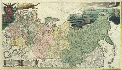 Primer mapa general del Imperio Ruso de Unbekannt