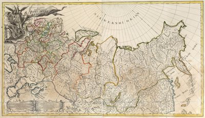 Primer mapa general del Imperio Ruso, 1745 de Unbekannt