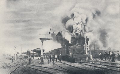 Primer tren del Ferrocarril Intercolonial saliendo de Kalgoorlie, 1923 de Unbekannt