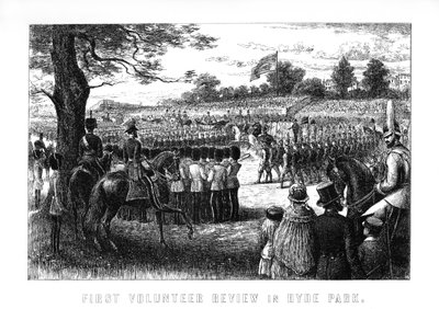 Primera revisión de voluntarios en Hyde Park, Londres, 1899 de Unbekannt