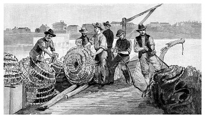 Muelle de pescadores, 1886 de Unbekannt