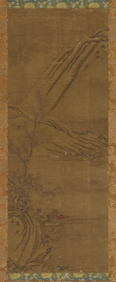Pescando solo en el río de invierno, dinastía Qing, siglo XVIII de Unbekannt