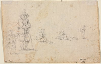 Cinco Estudios de Figuras, 1600s de Unbekannt