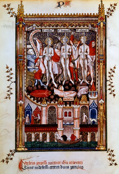 Flagelación de San Denis, San Rústico y San Eleuterio, 1317 de Unbekannt