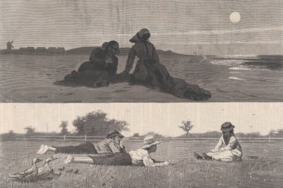 Coqueteando en la orilla del mar y en el prado Harper