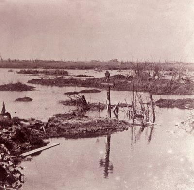 Inundaciones, Flandes, Bélgica, c1914-c1918 de Unbekannt