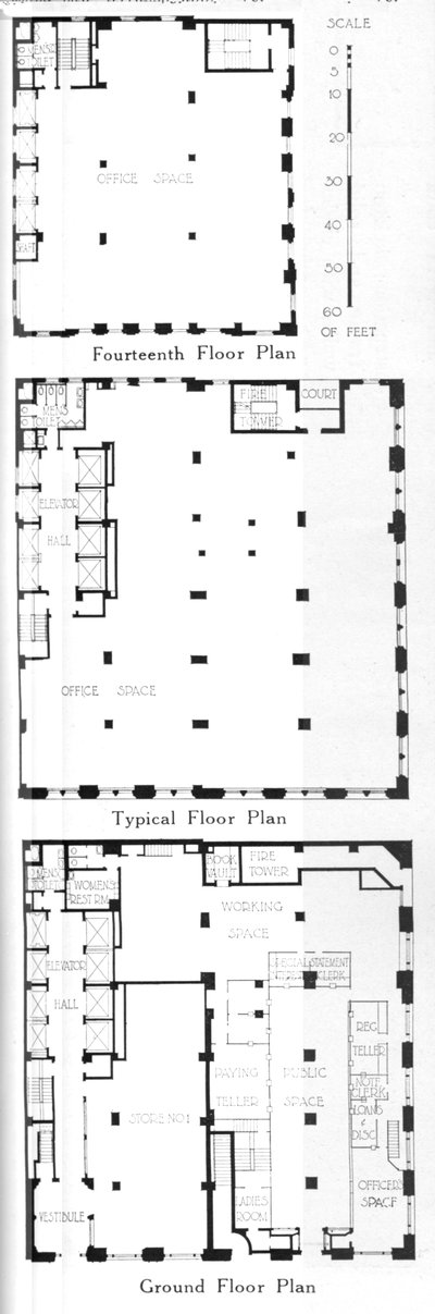 Planos de planta, Edificio Johns-Manville, Ciudad de Nueva York, 1924 de Unbekannt