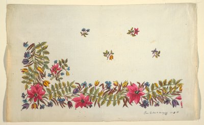 Diseño floral para textil impreso de Unbekannt