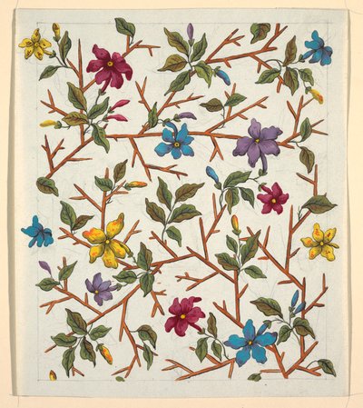 Diseño floral para textil impreso de Unbekannt