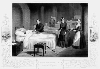 Florence Nightingale en el hospital de Scutari, c1860 de Unbekannt