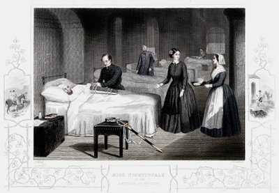 Florence Nightingale en el hospital de Scutari, c1860 de Unbekannt