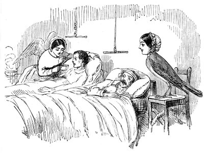 Florence Nightingale observando a una enfermera en el trabajo, 1854 de Unbekannt
