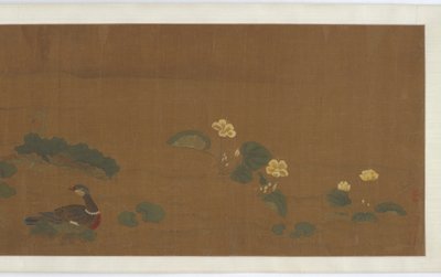 Flores, patos y codornices, siglo XVII de Unbekannt