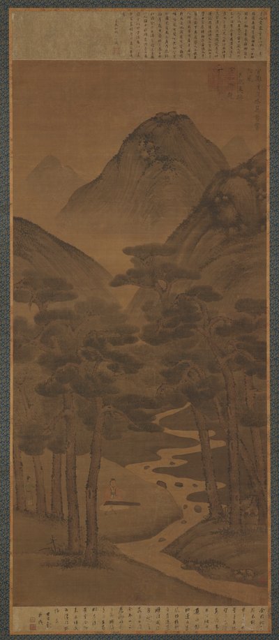 Agua corriente, viento en los pinos, dinastía Ming, siglo XV de Unbekannt
