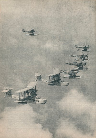 Hidroaviones y aviones de flotadores desde portaaviones de la Royal Navy, c1936 c1937 de Unbekannt