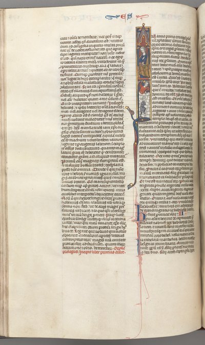 Fol. 174v, Esdras, inicial historiada I, Ciro dirigiendo la construcción del Templo, c. 1275-1300 de Unbekannt