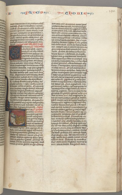 Fol. 190r, Tobías, inicial historiada T, Tobías durmiendo en una cama, c. 1275-1300 de Unbekannt