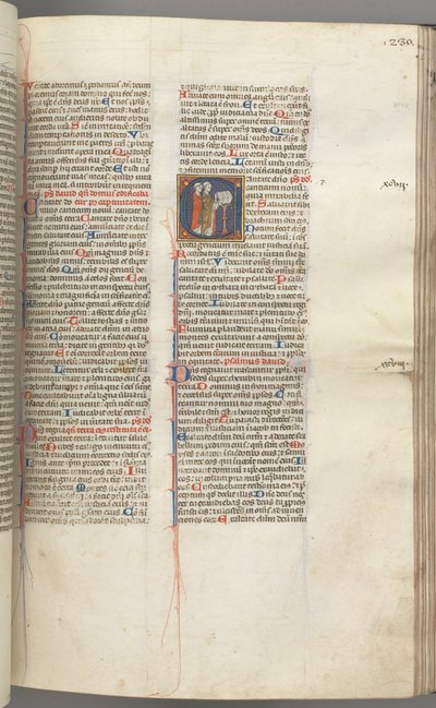 Fol. 230r, Salmo 97, inicial historiada C, dos clérigos cantando en un atril de Unbekannt