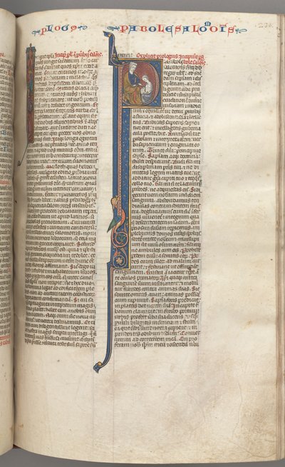 Fol. 238r, Proverbios, inicial historiada P, Salomón instruyendo a Roboam, c. 1275-1300 de Unbekannt