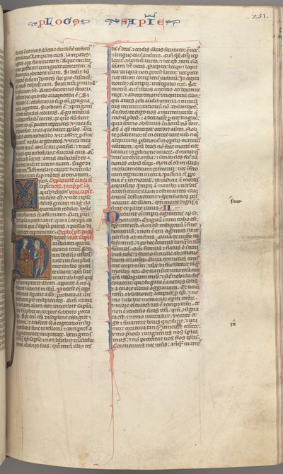 Fol. 251 r, Sabiduría, inicial historiada D, Salomón instruyendo a un soldado, c. 1275-1300 de Unbekannt