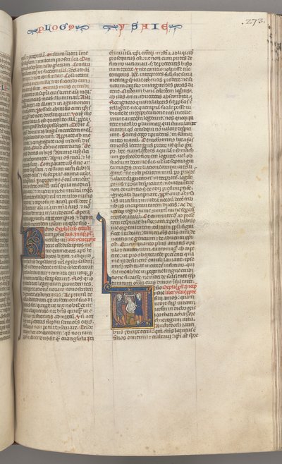 Fol. 273r, Isaías, inicial historiada V, el martirio de Isaías, c. 1275-1300 de Unbekannt
