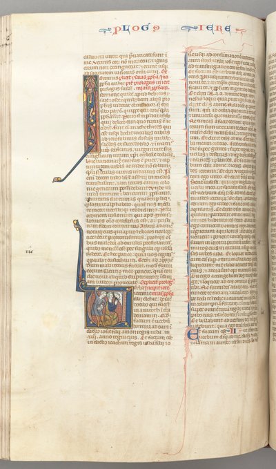 Fol. 292v, Jeremías, inicial historiada V, la lapidación de Jeremías, c. 1275-1300 de Unbekannt