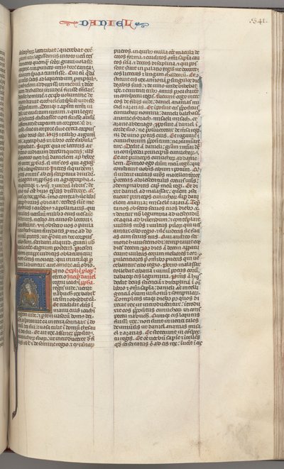 Fol. 341r, Daniel, inicial historiada A, Daniel en el foso de los leones, c. 1275-1300 de Unbekannt